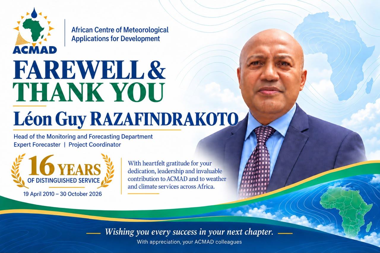 ACMAD Honours Léon Guy RAZAFINDRAKOTO After 16 Years of Distinguished Service